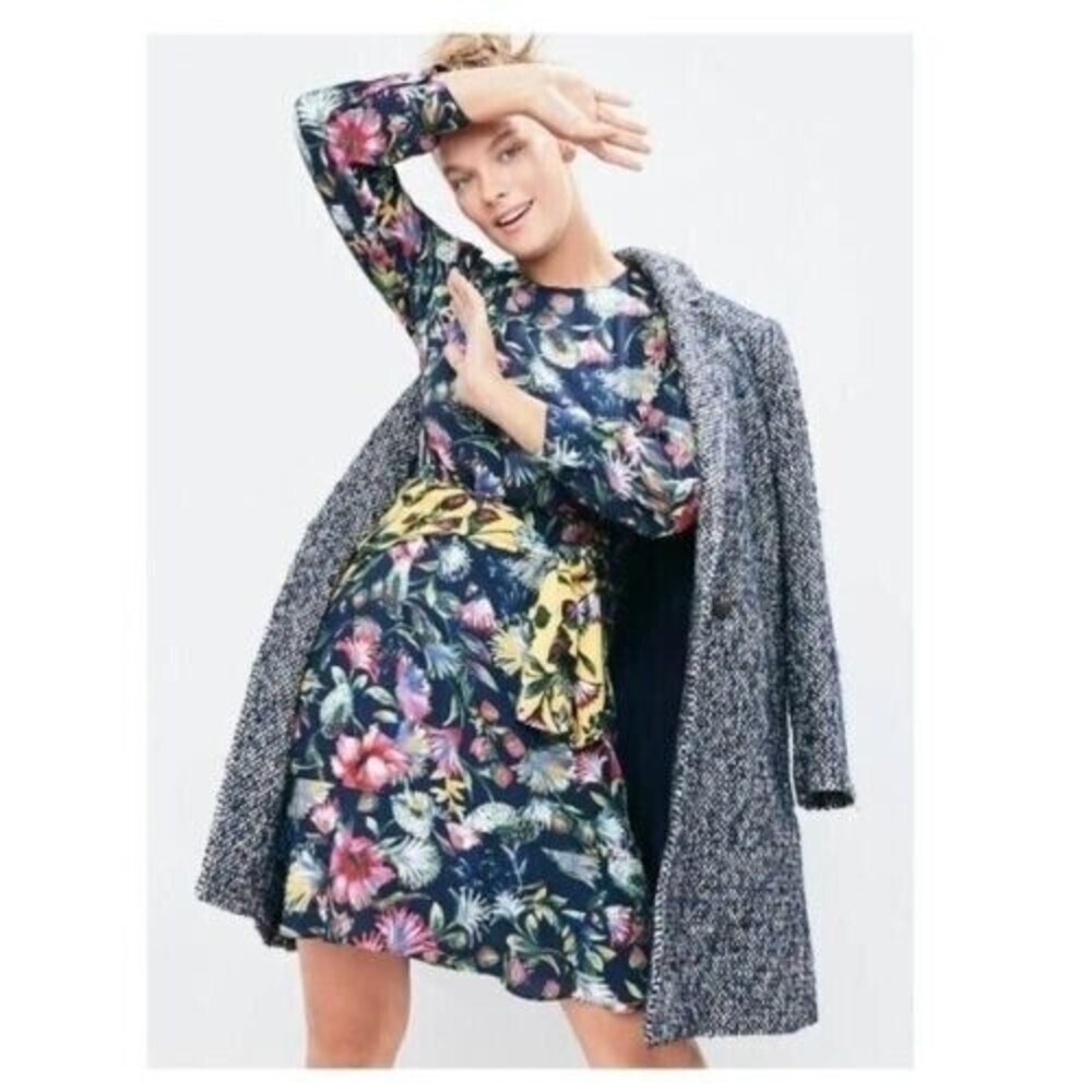 J.Crew Women's Flouncy Hem Dress Painted Floral Multi-Color 0